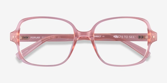 Poplar Clear Nude Eco-friendlyEyeglass Frames from EyeBuyDirect, Closed View