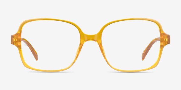 Poplar Clear Yellow Eco-friendly Eyeglass Frames