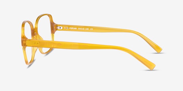 Poplar Clear Yellow Eco-friendlyEyeglass Frames from EyeBuyDirect, Side View