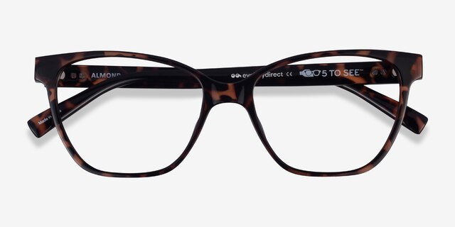 Almond Écailles PlastiqueMontures de lunettes de vue d'EyeBuyDirect, Vue Rapprochée