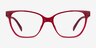 Almond Clear Red PlasticEyeglass Frames from EyeBuyDirect, Front View