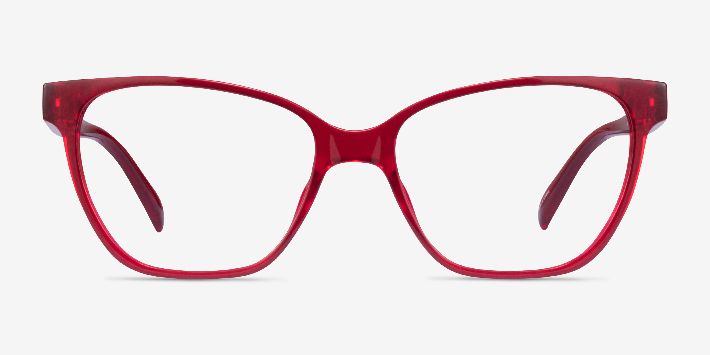 Almond Cat Eye Clear Red Glasses for Women Eyebuydirect Canada