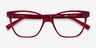 Almond Clear Red PlasticEyeglass Frames from EyeBuyDirect, Closed View
