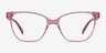 Almond Clear Pink PlasticEyeglass Frames from EyeBuyDirect, Front View