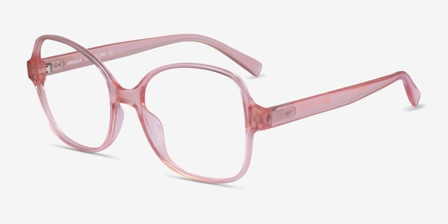 Arolla Clear Nude PlastiqueMontures de lunettes de vue d'EyeBuyDirect, Vue d'Angle