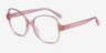 Arolla Clear Nude PlastiqueMontures de lunettes de vue d'EyeBuyDirect, Vue d'Angle
