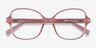 Arolla Clear Nude PlastiqueMontures de lunettes de vue d'EyeBuyDirect, Vue Rapprochée