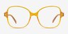 Arolla Clear Yellow PlastiqueMontures de lunettes de vue d'EyeBuyDirect, Vue de Face
