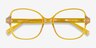 Arolla Clear Yellow PlastiqueMontures de lunettes de vue d'EyeBuyDirect, Vue Rapprochée