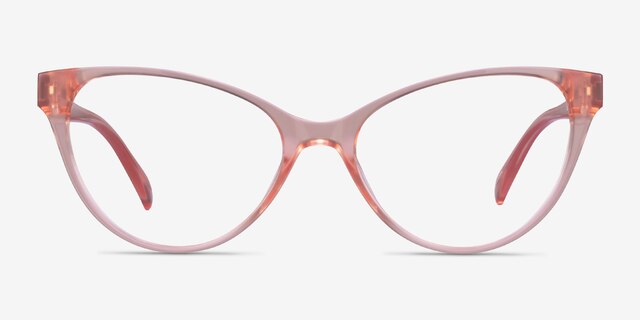 Lantana Clear Nude PlasticEyeglass Frames from EyeBuyDirect, Front View