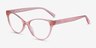 Lantana Clear Nude PlasticEyeglass Frames from EyeBuyDirect, Angle View