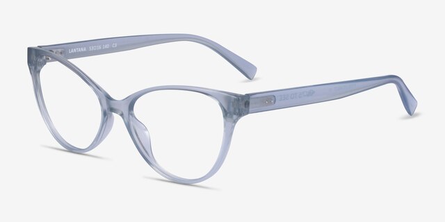 Lantana Clear PlasticEyeglass Frames from EyeBuyDirect, Angle View