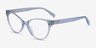 Lantana Clear PlasticEyeglass Frames from EyeBuyDirect, Angle View
