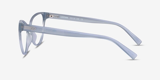 Lantana Clear PlasticEyeglass Frames from EyeBuyDirect, Side View