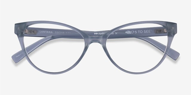 Lantana Clear PlasticEyeglass Frames from EyeBuyDirect, Closed View