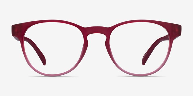Osier Matte Red PlasticEyeglass Frames from EyeBuyDirect, Front View