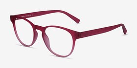 Osier Matte Red Plastique Montures de lunettes de vue d'EyeBuyDirect, Vue d'Angle