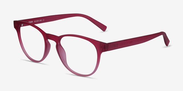 Osier Matte Red PlasticEyeglass Frames from EyeBuyDirect, Angle View