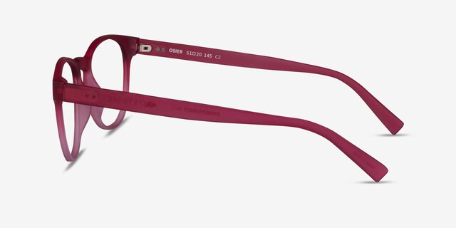 Osier Matte Red PlasticEyeglass Frames from EyeBuyDirect, Side View