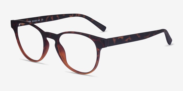 Osier Matte Tortoise Brown PlasticEyeglass Frames from EyeBuyDirect, Angle View