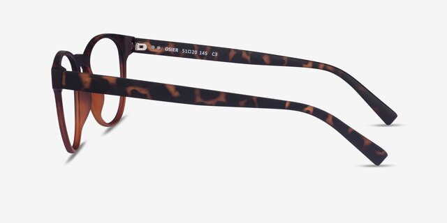 Osier Matte Tortoise Brown PlasticEyeglass Frames from EyeBuyDirect, Side View