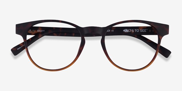 Osier Matte Tortoise Brown PlasticEyeglass Frames from EyeBuyDirect, Closed View