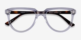Hardin Clear Tortoise Acétate Montures de lunettes de vue d'EyeBuyDirect, Vue Rapprochée