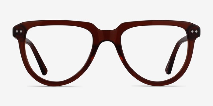 Hardin Clear Brown Acetate Eyeglass Frames from EyeBuyDirect