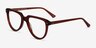 Hardin Clear Brown AcetateEyeglass Frames from EyeBuyDirect, Angle View