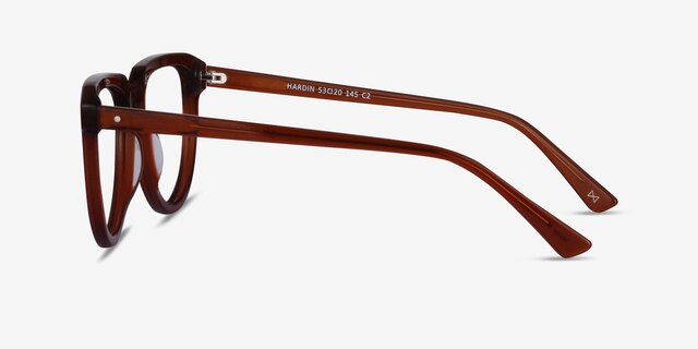 Hardin Clear Brown AcetateEyeglass Frames from EyeBuyDirect, Side View