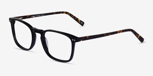 Holley Black Tortoise AcetateEyeglass Frames from EyeBuyDirect, Angle View
