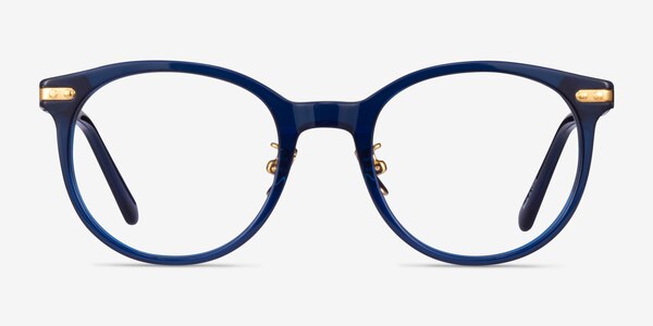 Dotti Blue Gold Acetate Eyeglass Frames