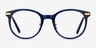 Dotti Blue Gold AcetateEyeglass Frames from EyeBuyDirect, Front View