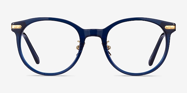 Dotti Blue Gold Acetate Eyeglass Frames