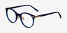 Dotti Blue Gold AcetateEyeglass Frames from EyeBuyDirect, Angle View