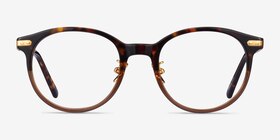 Dotti Tortoise Gold Acétate Montures de lunettes de vue d'EyeBuyDirect, Vue de Face