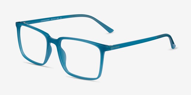 Candescent Blue PlasticEyeglass Frames from EyeBuyDirect, Angle View