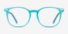 Skyglow Aqua PlasticEyeglass Frames from EyeBuyDirect, Front View