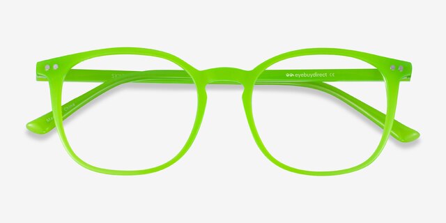 Skyglow Green PlasticEyeglass Frames from EyeBuyDirect, Closed View