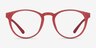 Moonlight Matte Red PlasticEyeglass Frames from EyeBuyDirect, Front View