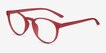 Moonlight Matte Red PlasticEyeglass Frames from EyeBuyDirect, Angle View