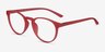 Moonlight Matte Red PlasticEyeglass Frames from EyeBuyDirect, Angle View