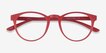Moonlight Matte Red PlasticEyeglass Frames from EyeBuyDirect, Closed View