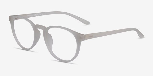 Moonlight Matte Clear PlasticEyeglass Frames from EyeBuyDirect, Angle View