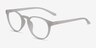 Moonlight Matte Clear PlasticEyeglass Frames from EyeBuyDirect, Angle View