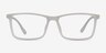 Lyra Matte Clear PlasticEyeglass Frames from EyeBuyDirect, Front View