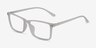 Lyra Matte Clear PlasticEyeglass Frames from EyeBuyDirect, Angle View