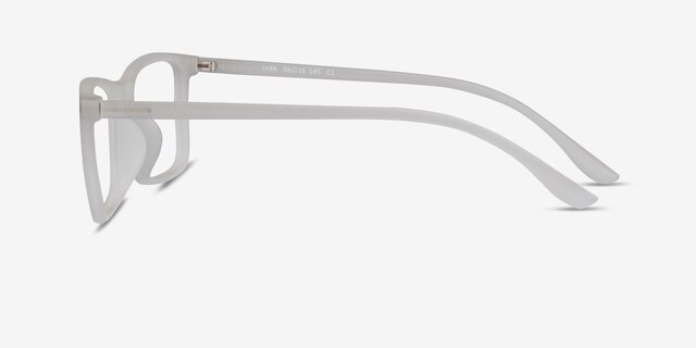 Lyra Matte Clear PlasticEyeglass Frames from EyeBuyDirect, Side View