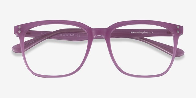 Lunar Gaze Purple PlasticEyeglass Frames from EyeBuyDirect, Closed View