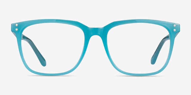 Lunar Gaze Bleu PlastiqueMontures de lunettes de vue d'EyeBuyDirect, Vue de Face